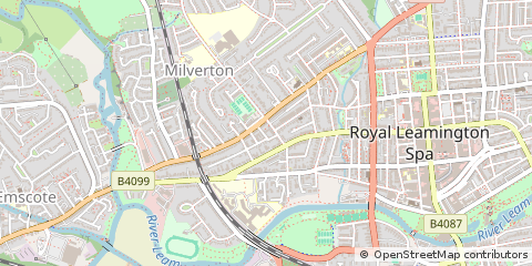 Map of Leamington SPA, Warwickshire