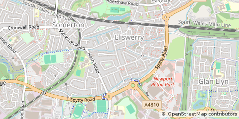 Map of Newport, Gwent