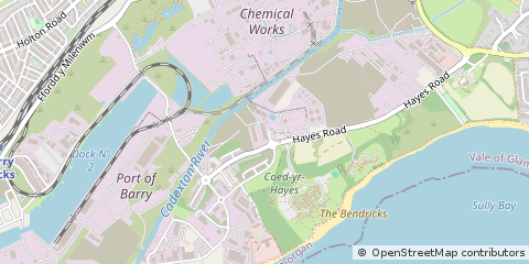 Map of Penarth, Vale of Glamorgan