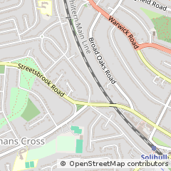Map of Solihull, West Midlands
