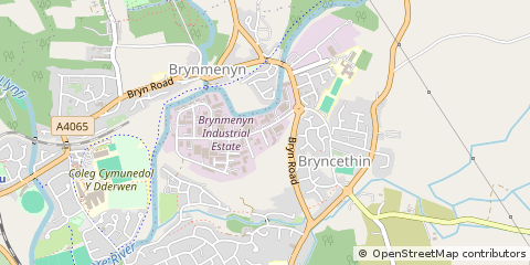 Map of Bridgend, MID Glam