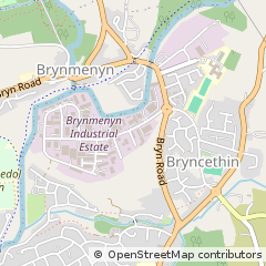 Map of Bridgend, MID Glam