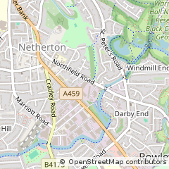 Map of West Midlands