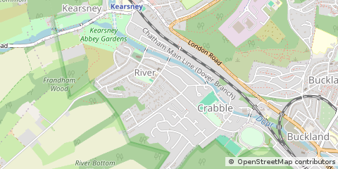 Map of Dover, Kent