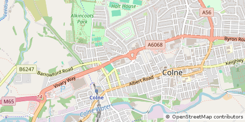 Map of Colne, Lancashire