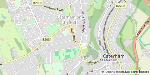 Map of Caterham, Surrey