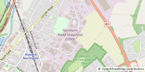 Map of Newark, Nottinghamshire
