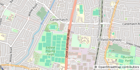 Map of Enfield, Middlesex