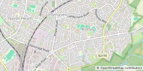 Map of Horsham, West Sussex