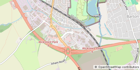 Map of Kettering, Northamptonshire