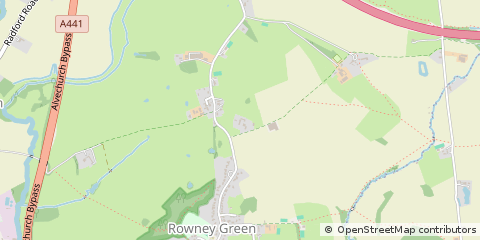 Map of Alvechurch, Worcestershire