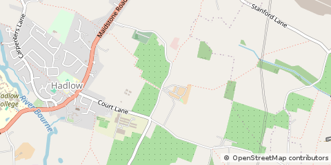 Map of Hadlow, Kent