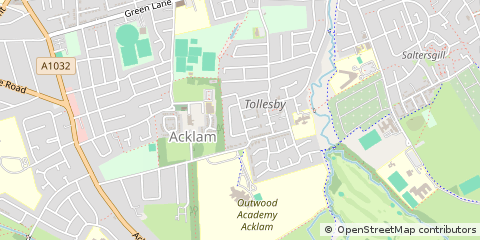 Map of Middlesbrough, Cleveland