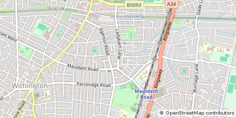 Map of Manchester, Lancashire