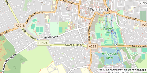 Map of Dartford, Kent