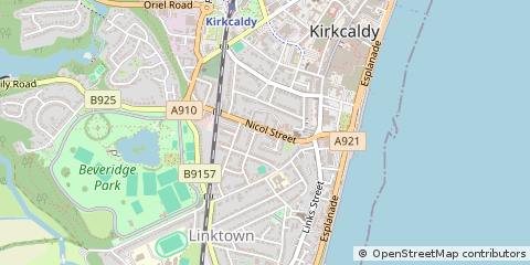Map of Kirkcaldy, Fife