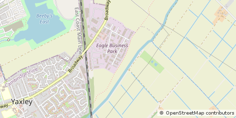 Map of Yaxley, Peterborough