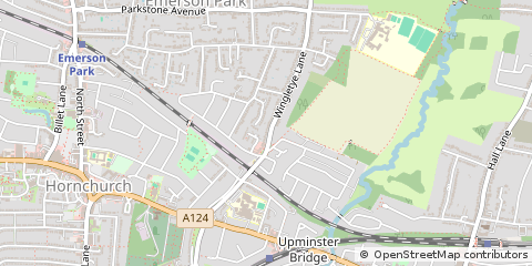 Map of Hornchurch, Essex