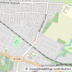Map of Hornchurch, Essex