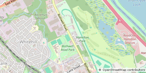 Map of Hamilton, South Lanarkshire