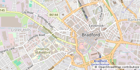 Map of Bradford, West Yorkshire