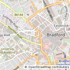 Map of Bradford, West Yorkshire