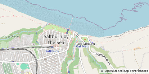 Map of Saltburn by the SEA, Cleveland