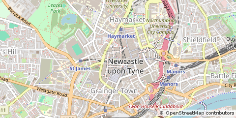 Map of Newcastle Upon Tyne