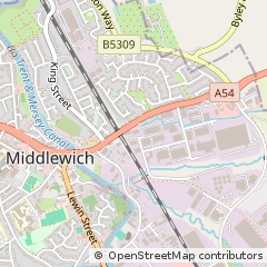 Map of Middlewich, Cheshire