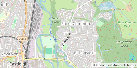 Map of Eastleigh, Hampshire