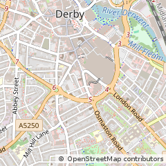 Map of Derby, Derbyshire