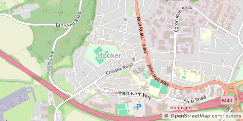 Map of High Wycombe, Buckinghamshire