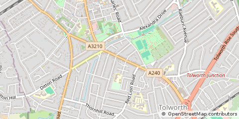 Map of Surbiton, Surrey