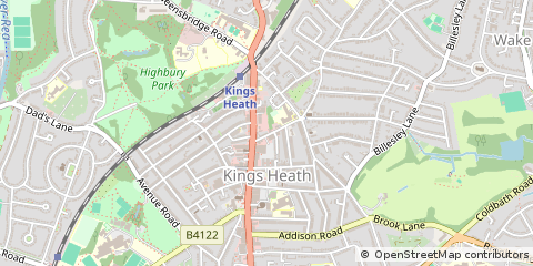 Map of Birmingham, West Midlands