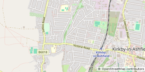Map of Kirkby in Ashfield, Nottingham, Nottinghamshire