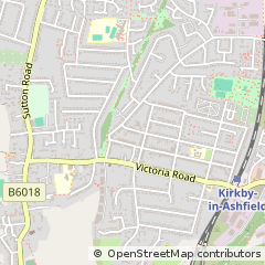 Map of Kirkby in Ashfield, Nottingham, Nottinghamshire