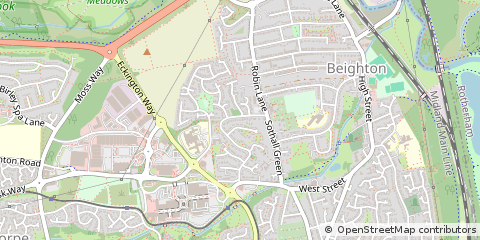 Map of Sheffield, South Yorkshire
