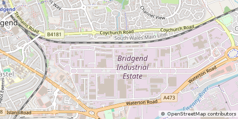 Map of Bridgend