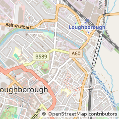 Map of Loughborough, Leicestershire