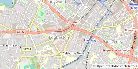Map of Birmingham, West Midlands