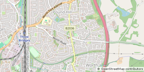 Map of Crawley
