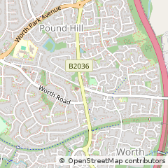 Map of Crawley