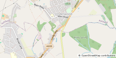 Map of Nottingham, Nottinghamshire
