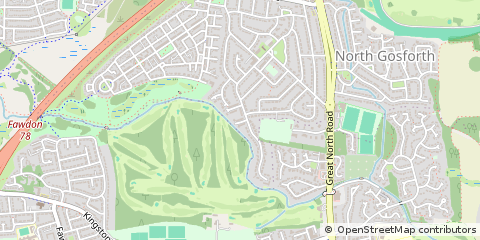 Map of Newcastle Upon Tyne, Tyne and Wear