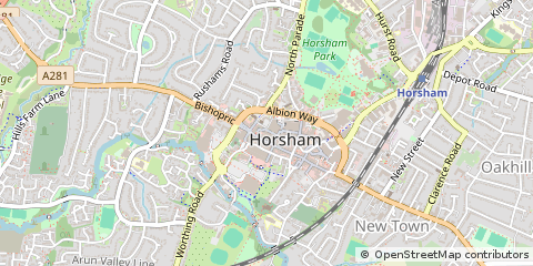 Map of Horsham