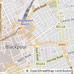 Map of Blackpool, Lancashire