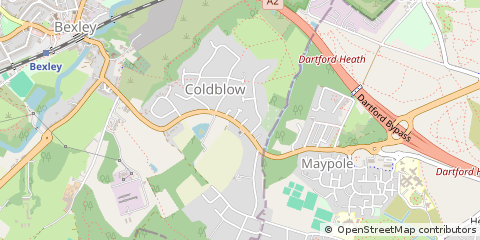 Map of Bexley, Kent
