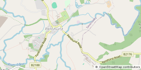 Map of Tonbridge, Kent
