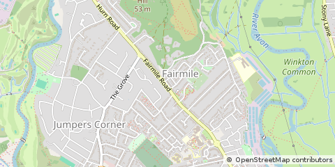Map of Christchurch, Dorset
