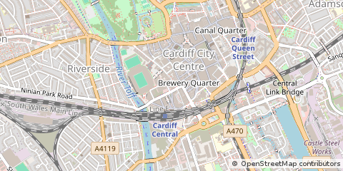 Map of Cardiff